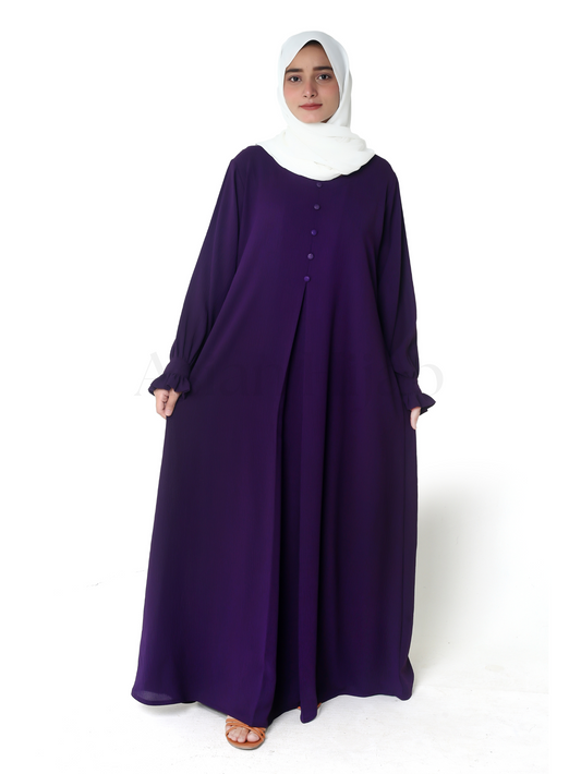 Deep Plum Luxe Abaya