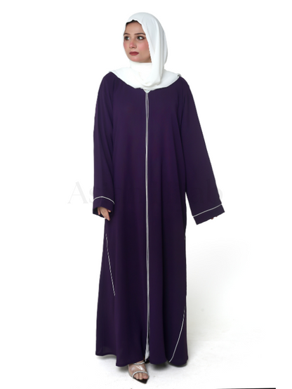 Plum Piped Abaya