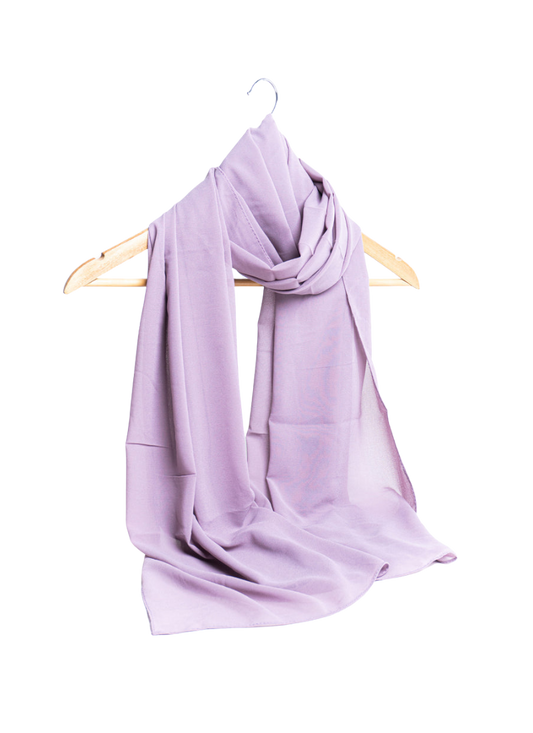 Georgette Hijab - Lavender Gray