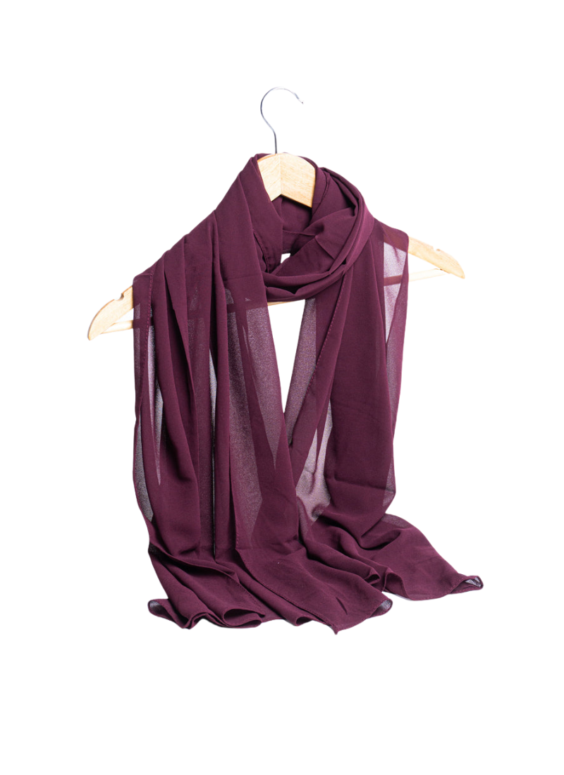 Georgette Hijab - Burgundy