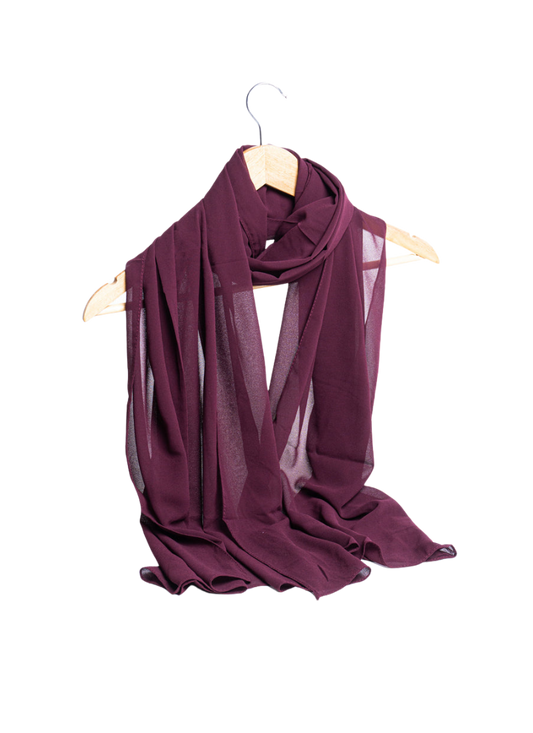 Georgette Hijab - Burgundy