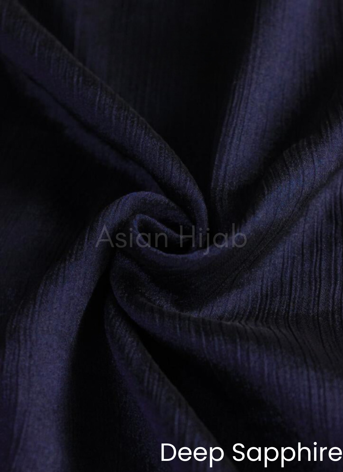 Deep Sapphire - Crinkle Silk Hijab