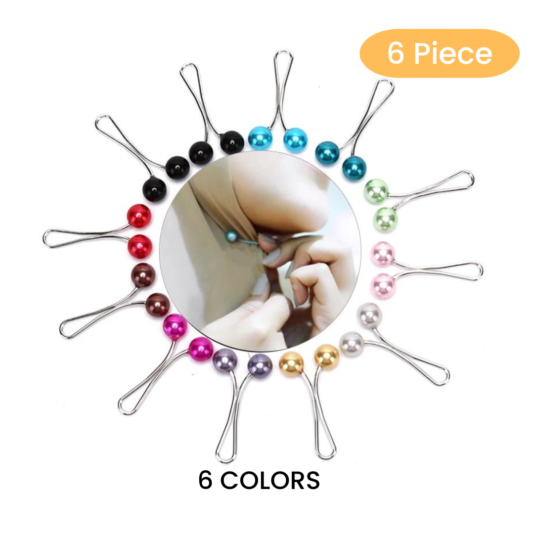 6Pcs Multicolor Headscarf Clips Pins