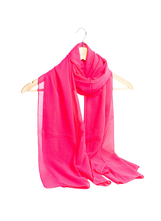 Georgette Hijab - Rosy Pink