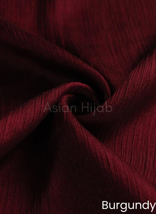 Burgundy - Crinkle Silk Hijab